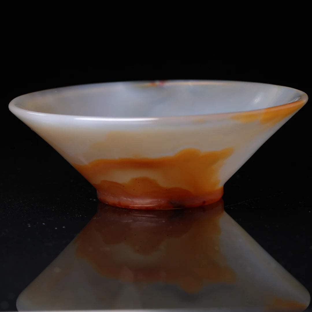 清代天然玛瑙斗笠杯-CS