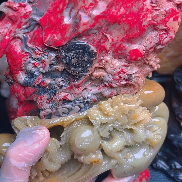 昌化鸡血石小*海昌化鸡血石精品摆件