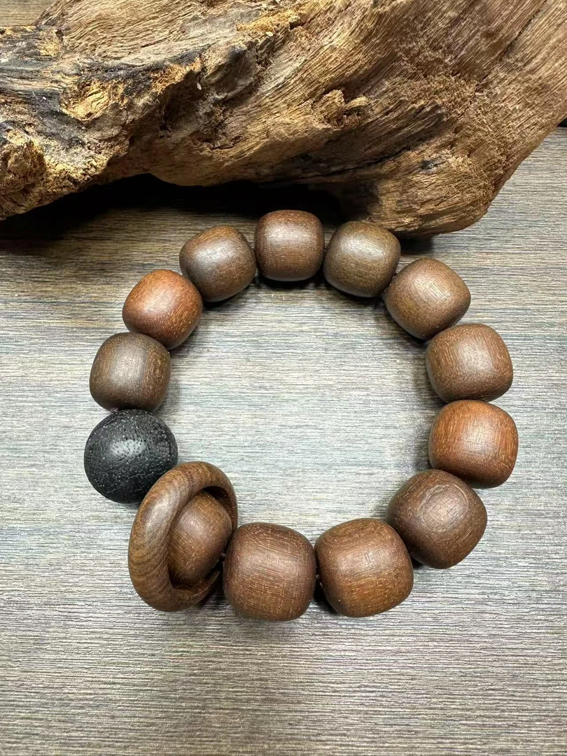 增香沉香木578文玩单圈手链