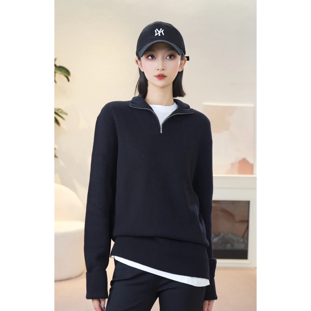 GIRDEAR/哥弟休闲时尚宽松显瘦百搭套头羊毛针织衫138102