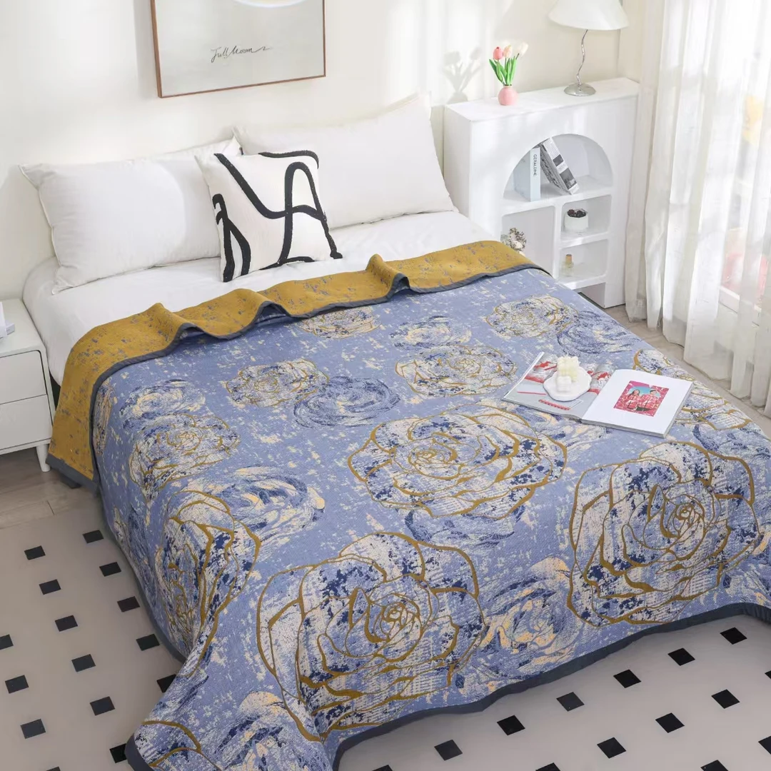 雾中玫瑰230*250cm加厚舒适床盖