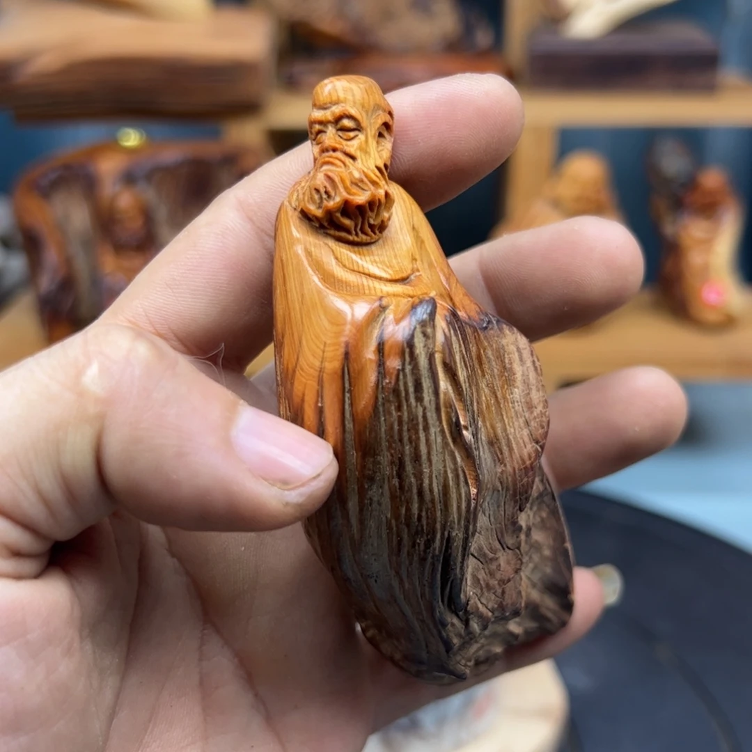 木周崖柏木摆件手把件