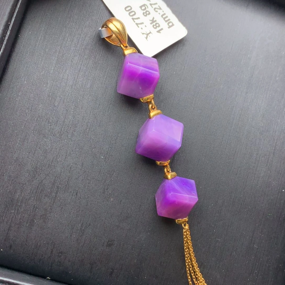 苏纪石（舒俱来）18K金镶嵌吊坠