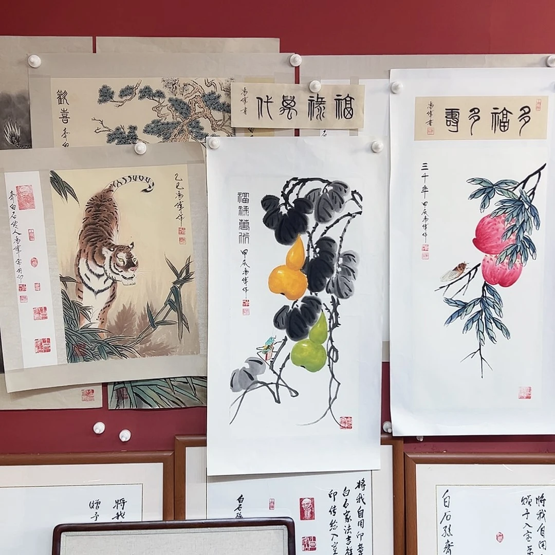 有***聊国画冯伟老师亲笔手绘国画作品慧