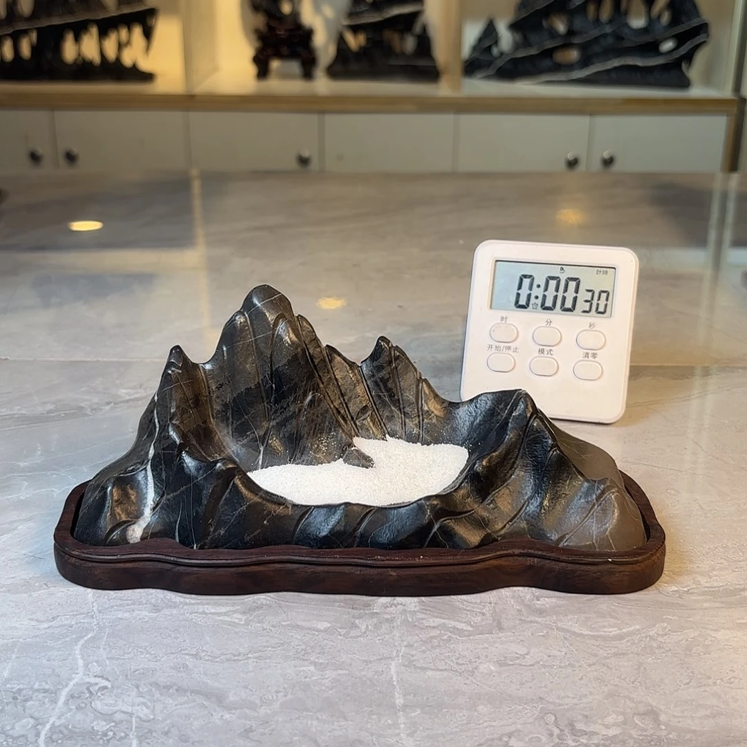 D***d灵璧石手工雕刻奇石摆件