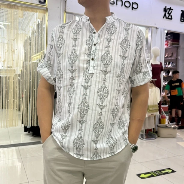 常规时尚薄款圆领潮流夏季弹力短袖中国风男款T恤