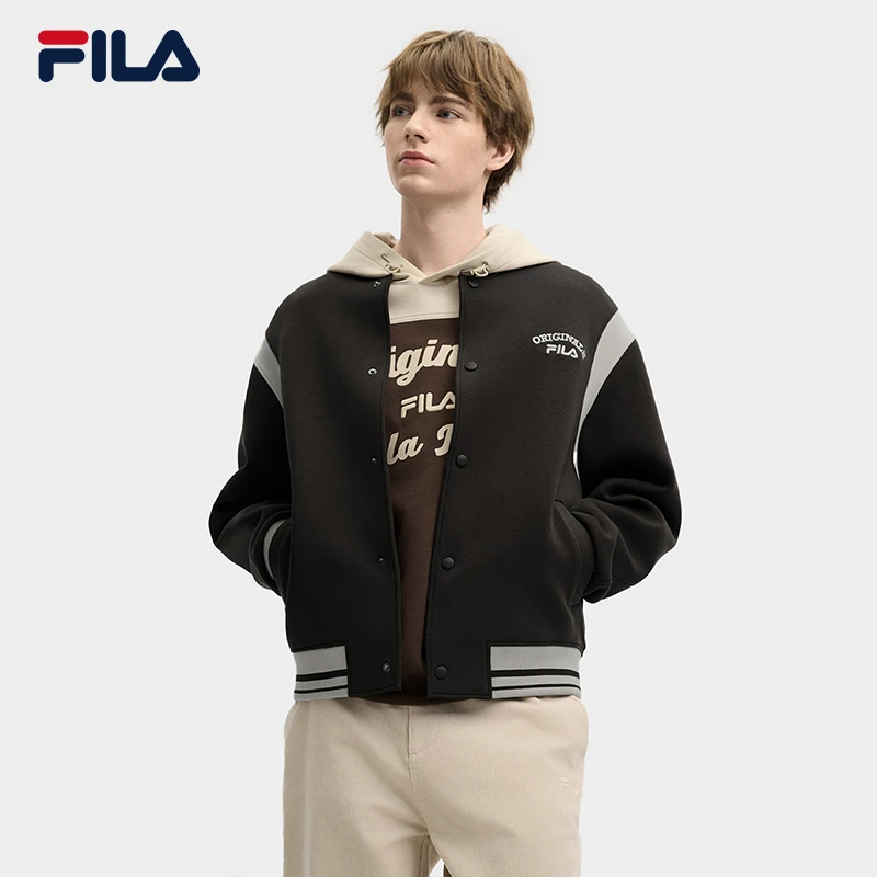 斐乐官方男针织长袖外套时尚宽松休闲球服F11M519502F