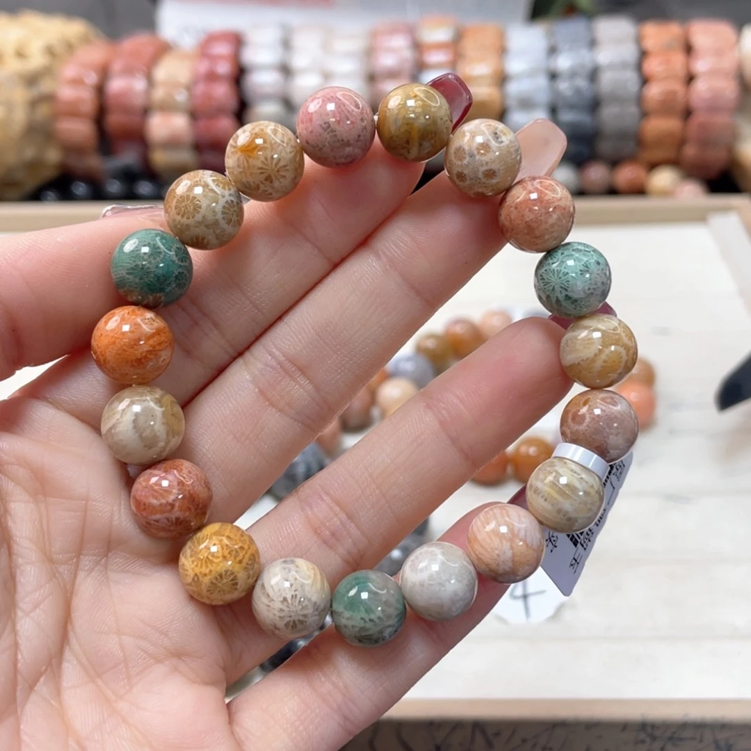 硅化珊瑚（珊瑚玉）手链未镶嵌小*硕169