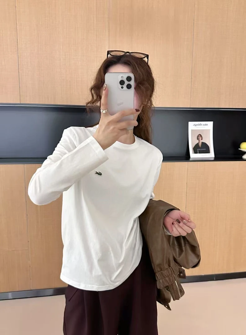 妮子严选新款纯色长袖上衣T恤8157
