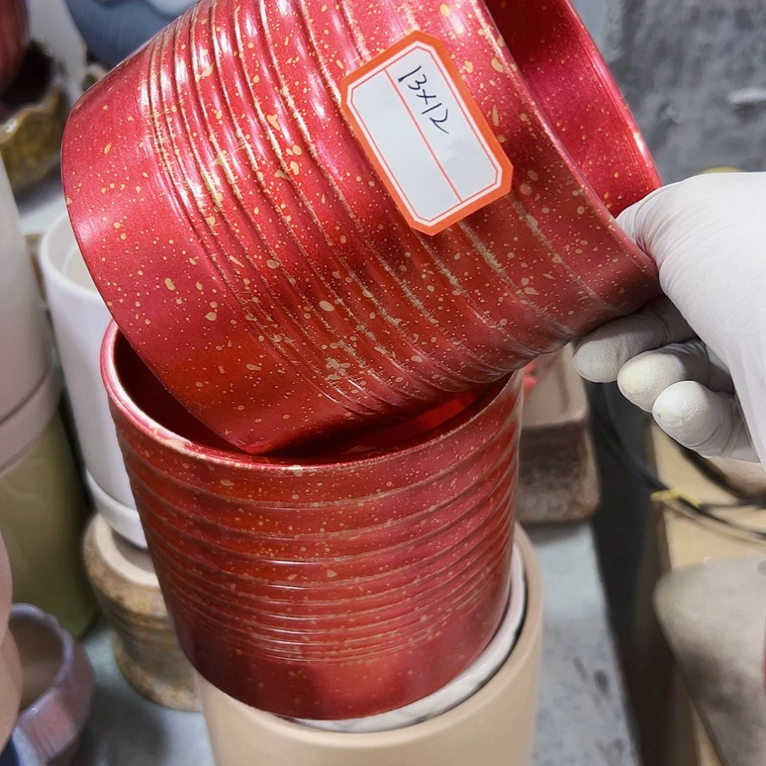 有孔，外贸尾单陶瓷花盆凑单10米包邮