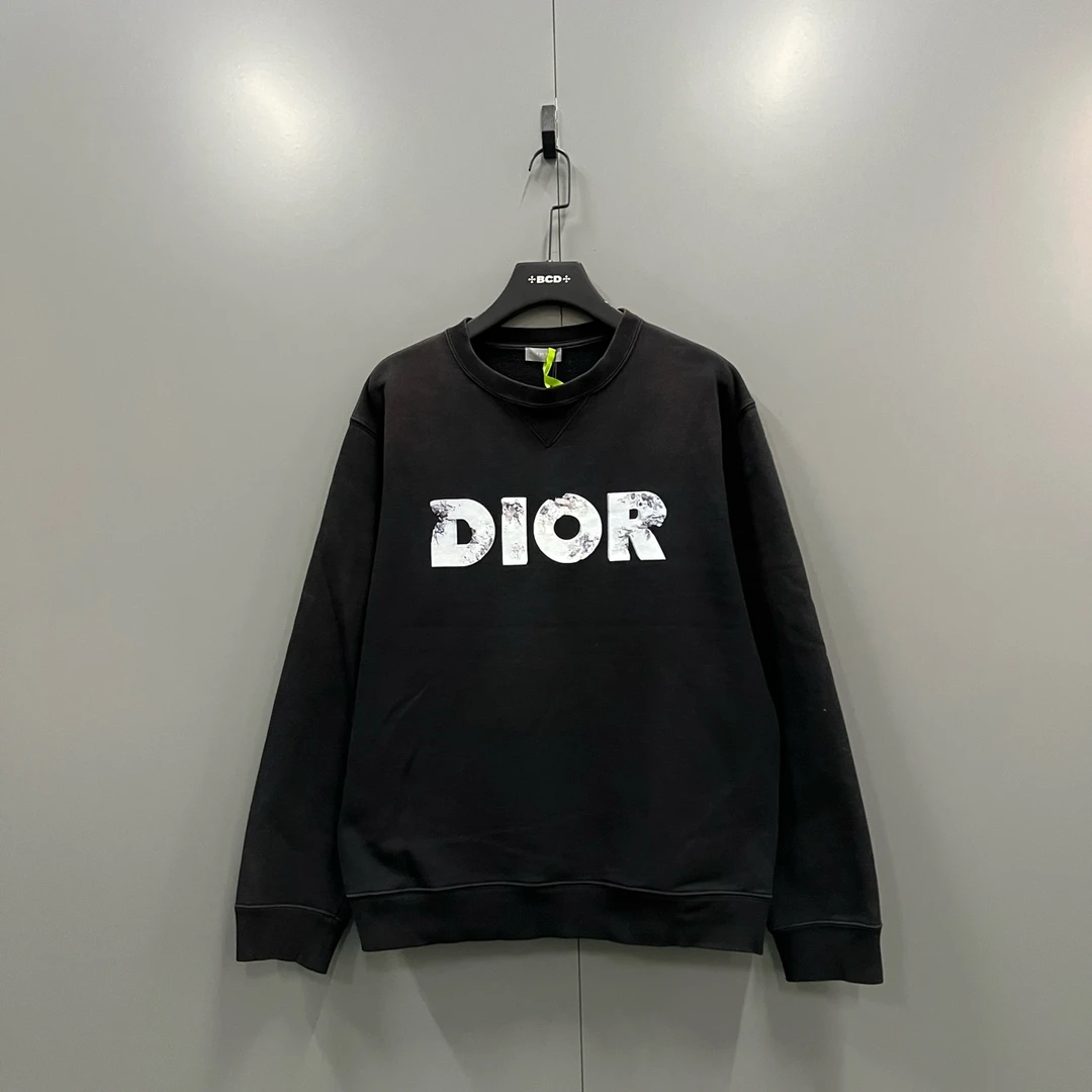 99新 DIOR/迪奥 h925  褪色3D徽标印花卫衣 XXL码 603480