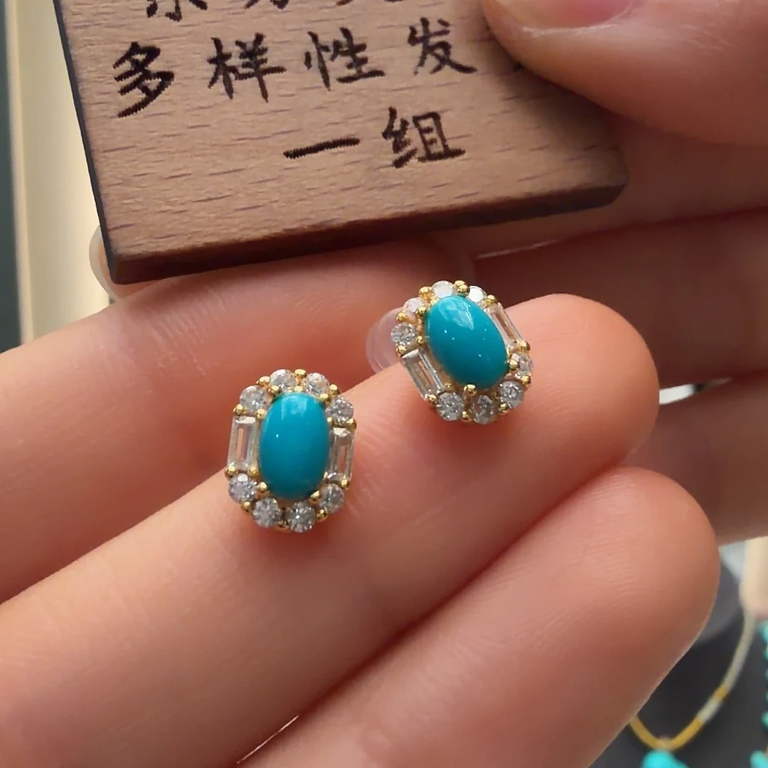 绿松石银S925镶嵌颈饰