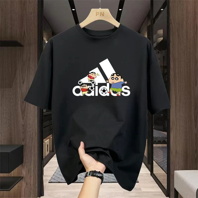 奥莱清仓【一折捡漏】220克纯棉透气夏季t恤男女圆领运动短袖打底衫