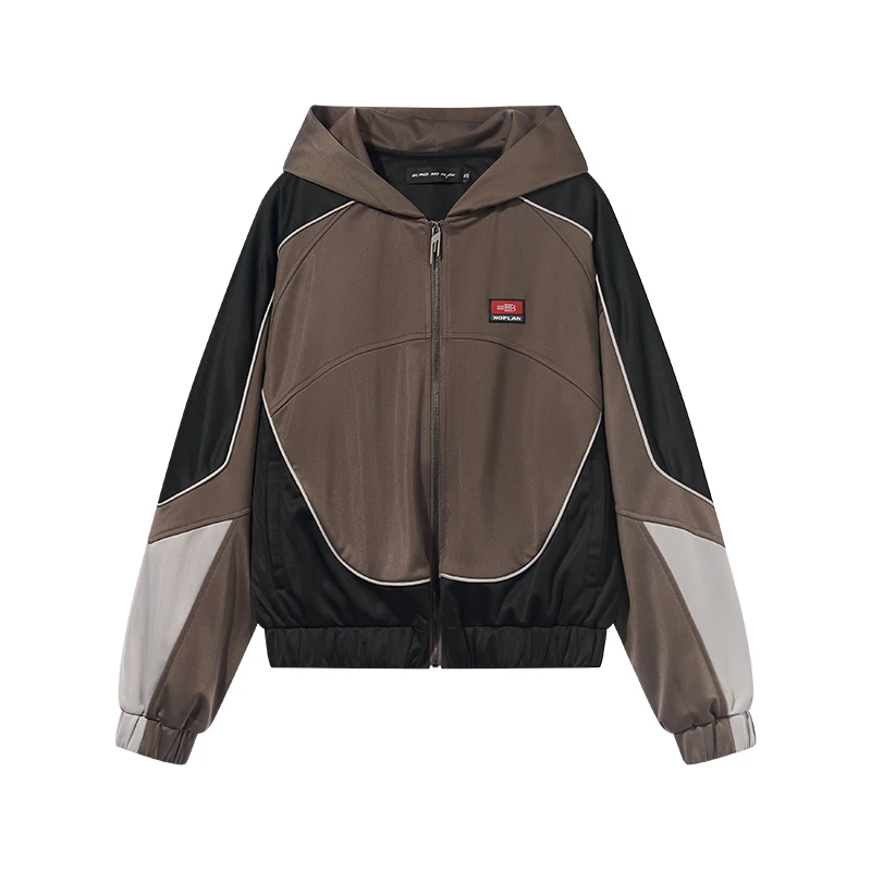 BLINDNOPLAN 24SS 复古拼色运动立体刺绣LOGO休闲外套