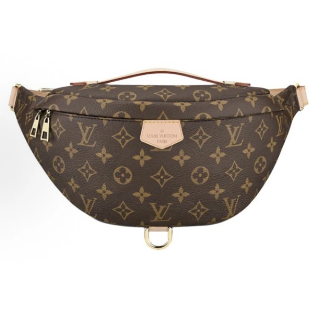 99新 LouisVuitton/路易威登 LV Bumbag经典棕老花胸包腰包 G061