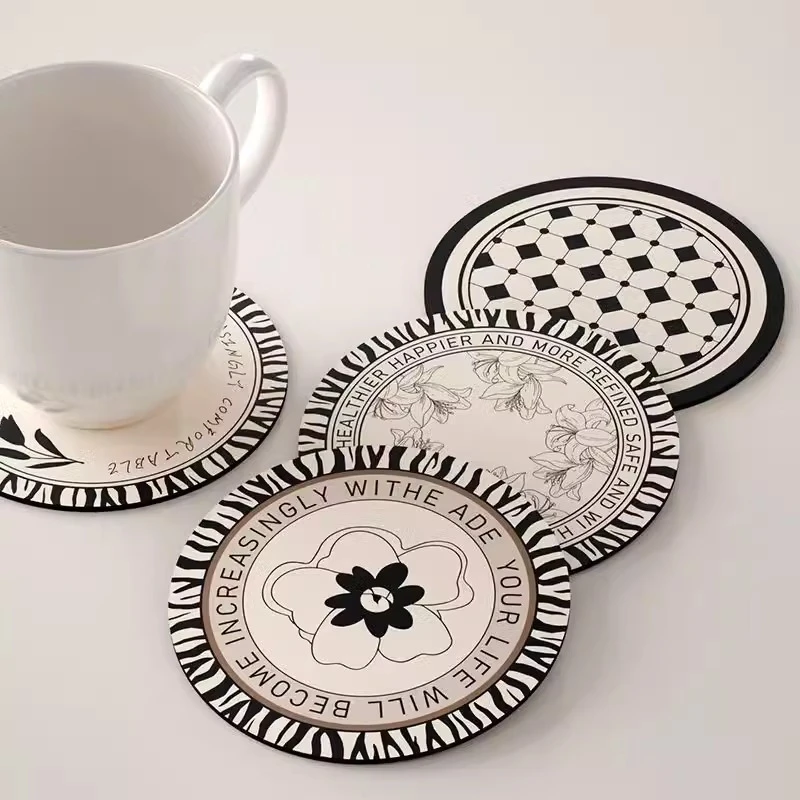 轻奢硅藻泥杯垫耐脏易打理隔热餐垫吸水速干咖啡杯垫防滑茶杯垫