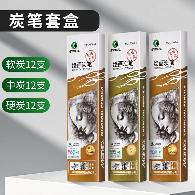 美术生专用炭笔软碳中碳硬碳素描速写绘画工具