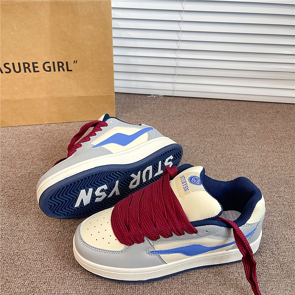 鞋子男美式原创小众板鞋ins潮2025夏季新款情侣百搭休闲面包鞋女