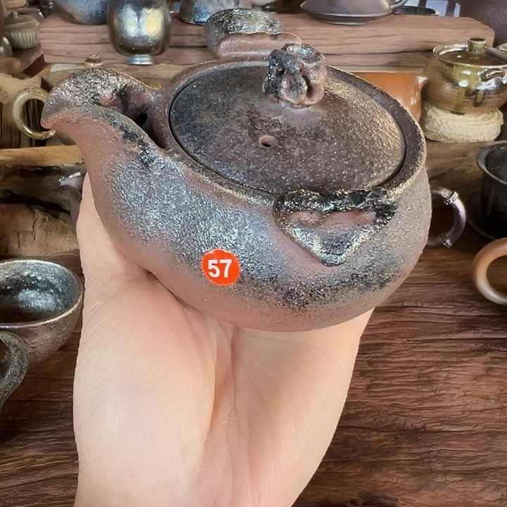 陶八*建水紫陶杨坤柴烧碳化宝瓶