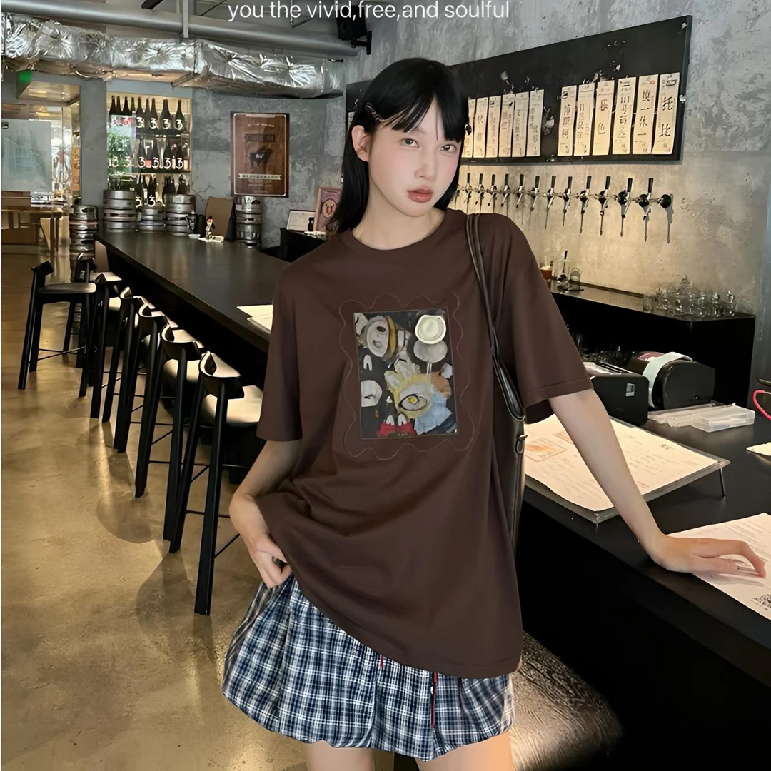 BLX--661（深圳南油）新款设计师款韩版趣味卡通刺绣上衣
