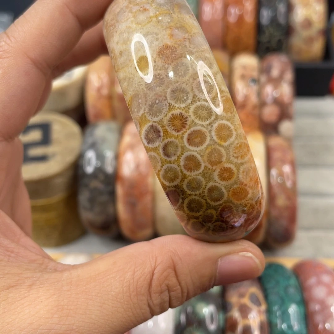 未镶嵌手镯硅化玉