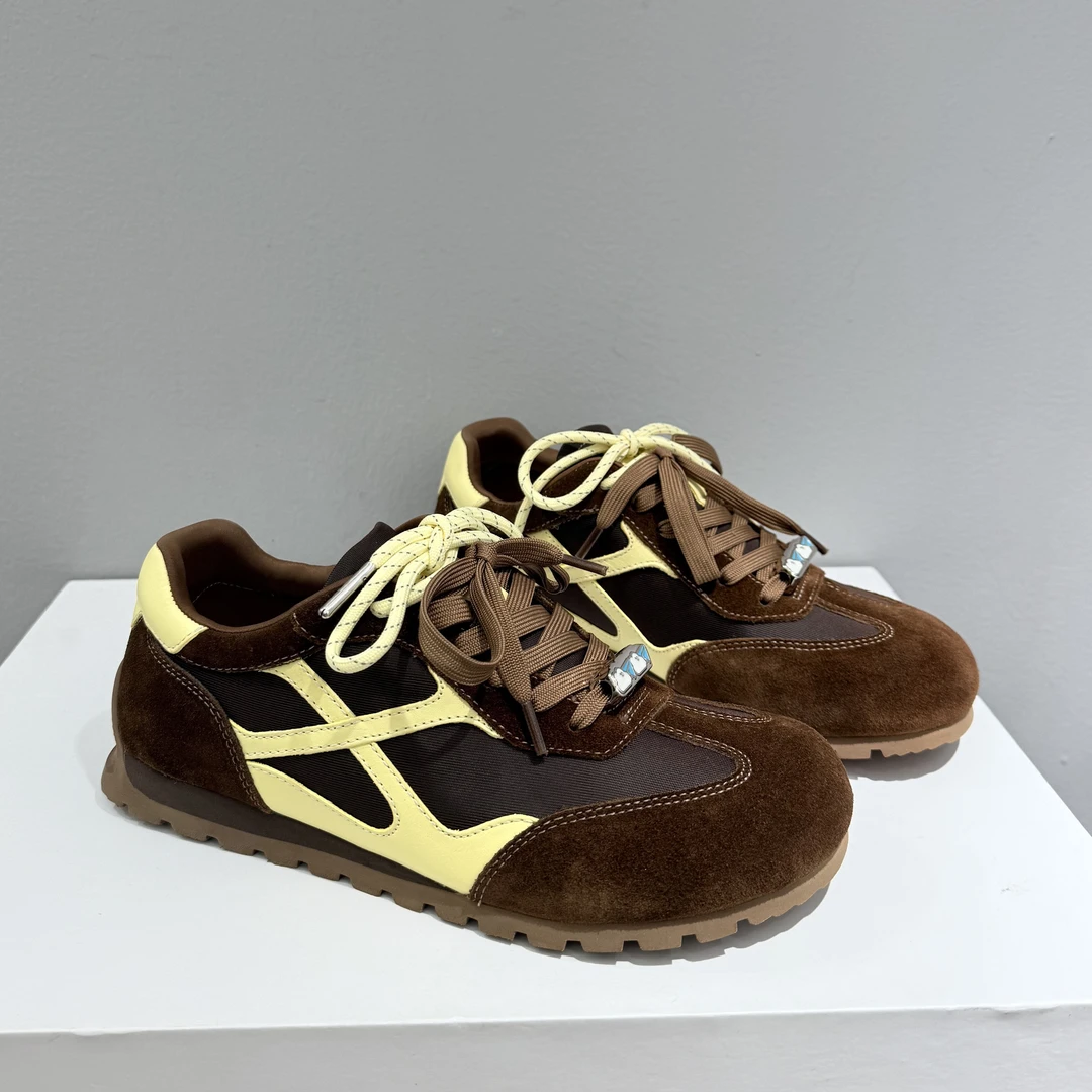 2025新款真皮复古德训鞋女软底平底浅口单鞋休闲运动鞋子阿甘鞋女