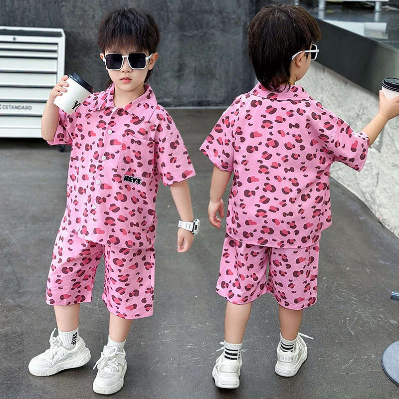 男童夏装套装宝宝夏季薄款衣服2025年款潮酷痞帅童装儿童休闲服装