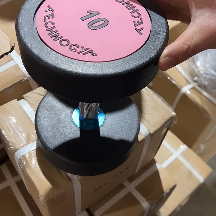 全新纯钢泰诺哑铃10公斤一对粉色