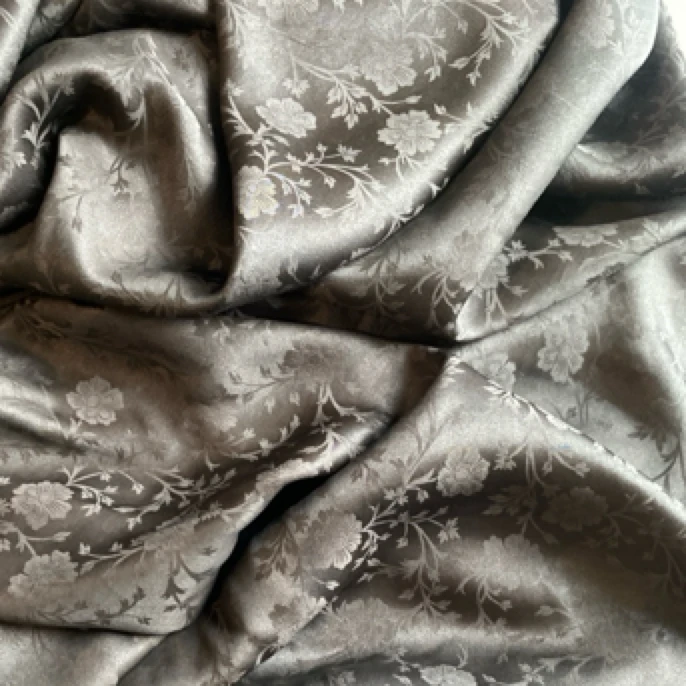 古法香云纱提花桑波锻真丝面料不支持退换