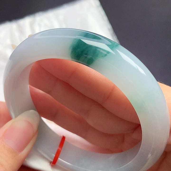 翡翠未镶嵌手镯56.5圈口