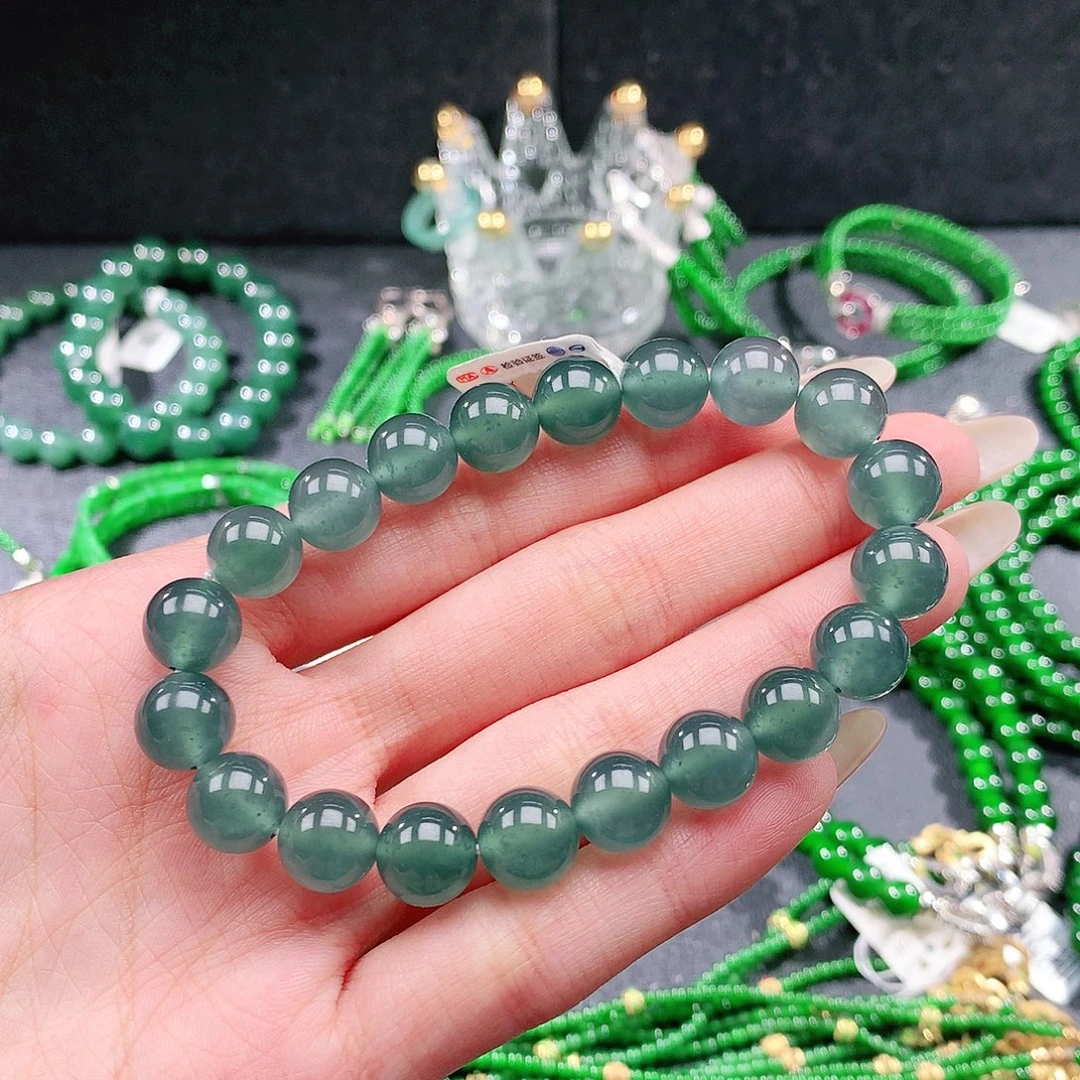 小***鱼翡翠未镶嵌手链手链