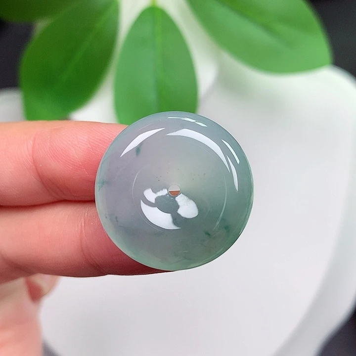 颈饰未镶嵌翡翠平安扣 22.7x6.3mm
