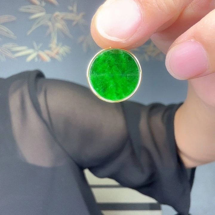 翡翠银S925镶嵌吊坠(不含链)特价微瑕