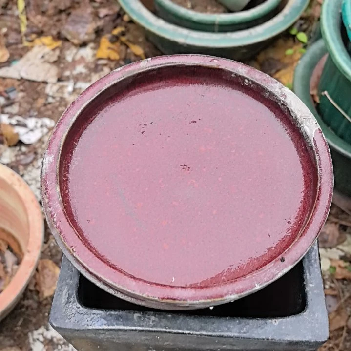 红陶顽*石湾接水盘2个