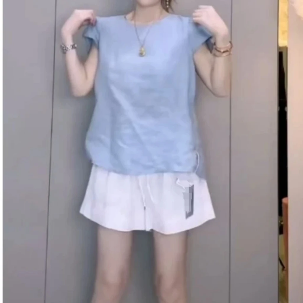 Y时尚百搭休闲潮流精品女装宽松上衣裤子套装纯色