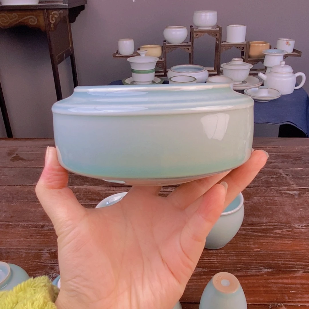 朱砂胎粉青釉建水 水洗 笔洗 不开片