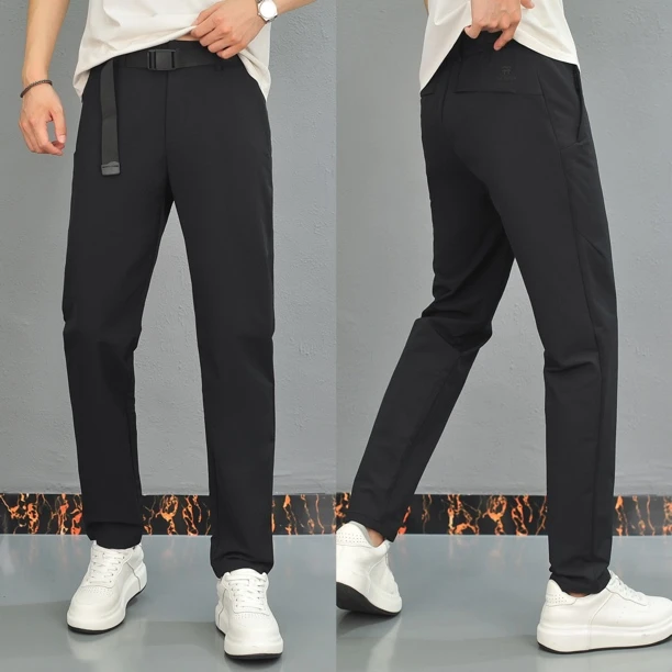 9801秋季新款男士户外冲锋裤2025修身直筒休闲裤男时尚百搭男裤