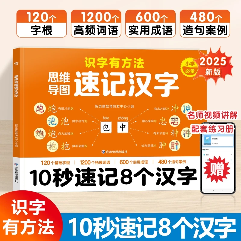 思维导图速记汉字2025新版：5-12岁幼小衔接小学识字书儿童节