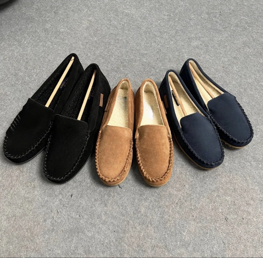 【小熊刺绣印花不分】男士加绒款豆豆鞋(拍大两码)