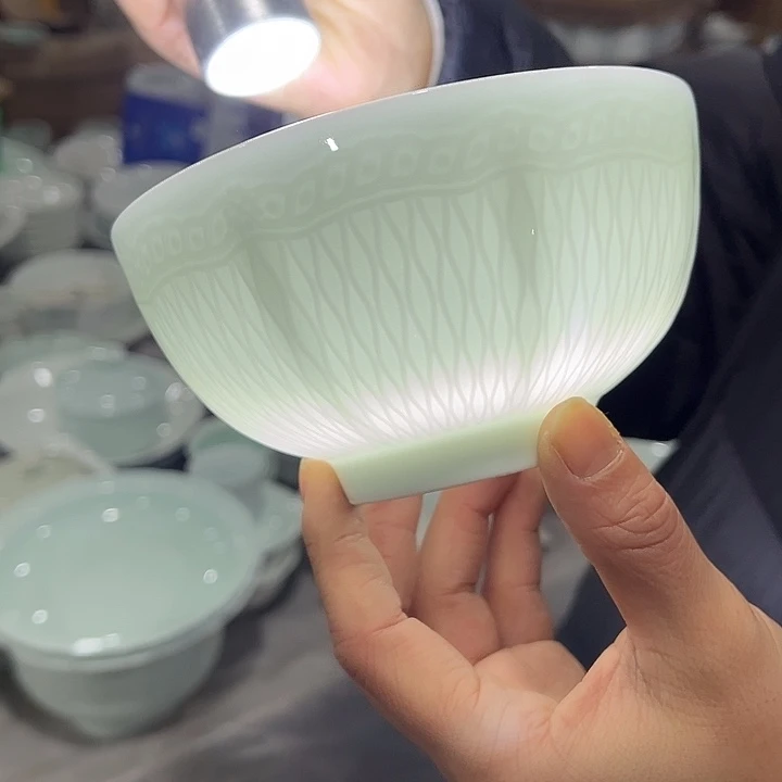 瓷片云梦4.75英寸米饭碗六个包邮