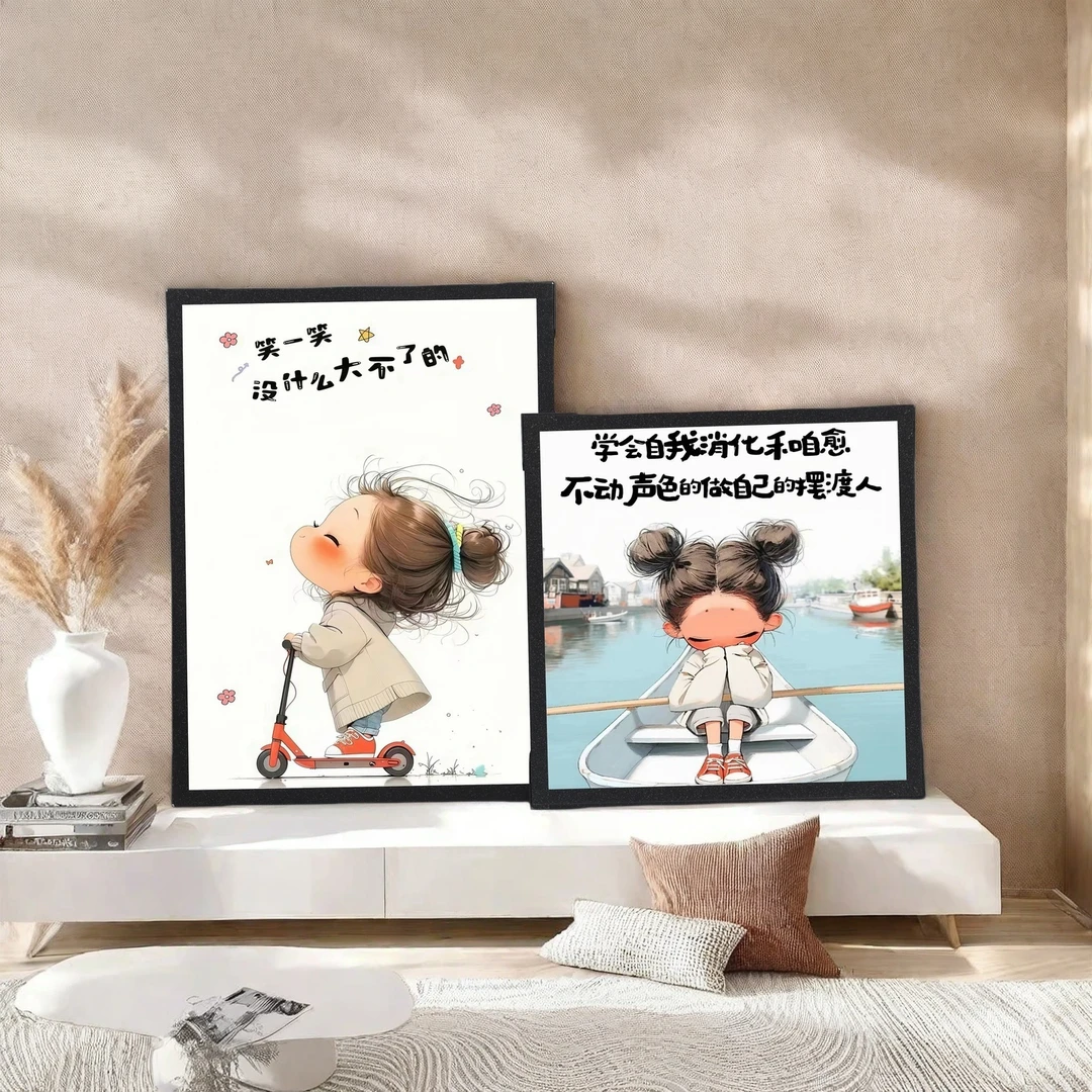 现代简约风治愈系装饰画桌面摆画电视柜女生房间吧台饰品客厅鞋柜