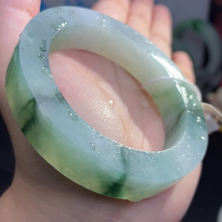 定制翡翠未镶嵌翡翠手镯定制不退不换