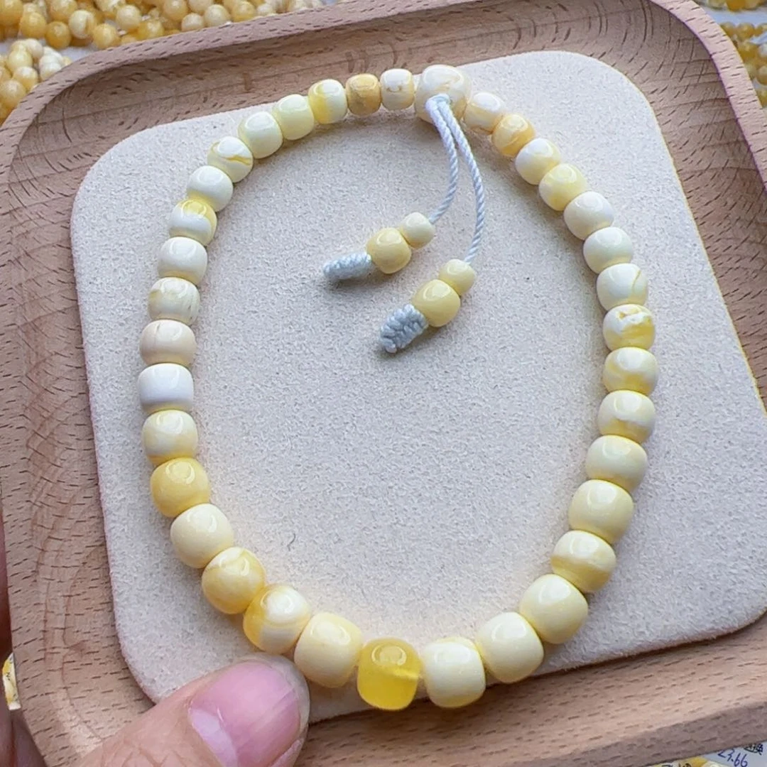 琥珀手链未镶嵌E***文10.69克