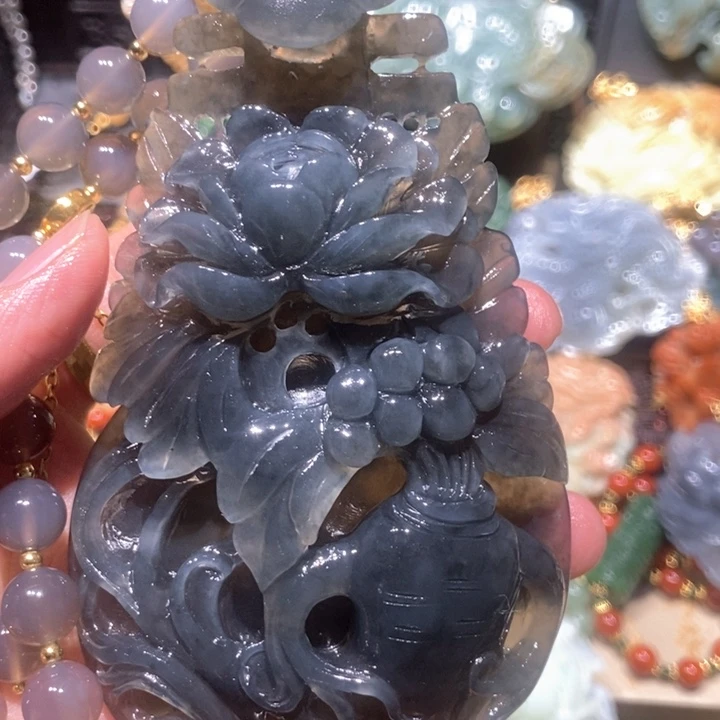 岫玉未镶嵌毛衣链