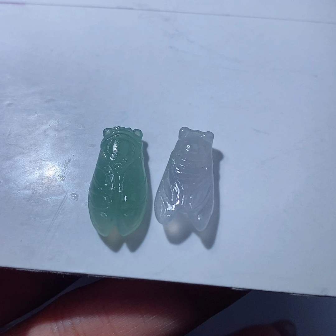 定制翡翠未镶嵌两个一起王炸