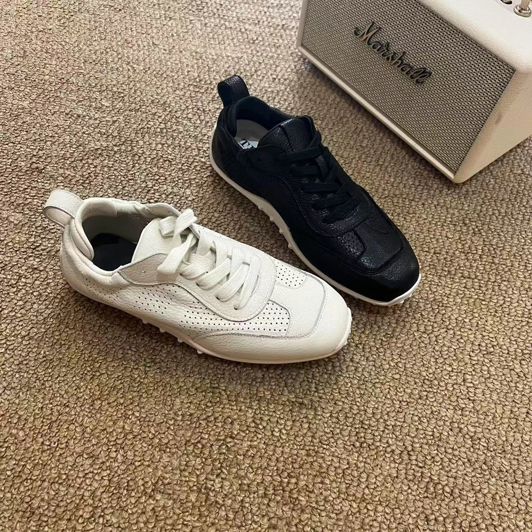 周大米 H家大马家时尚镂空冲孔女士夏季透气德训鞋子百搭小众鞋子