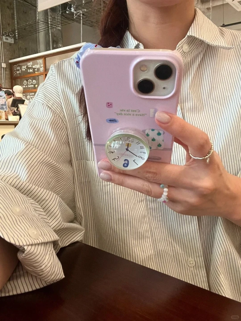 圆时钟支架手机摇摇乐粘贴懒人桌面支撑看剧伸缩可爱卡通便携爆潮