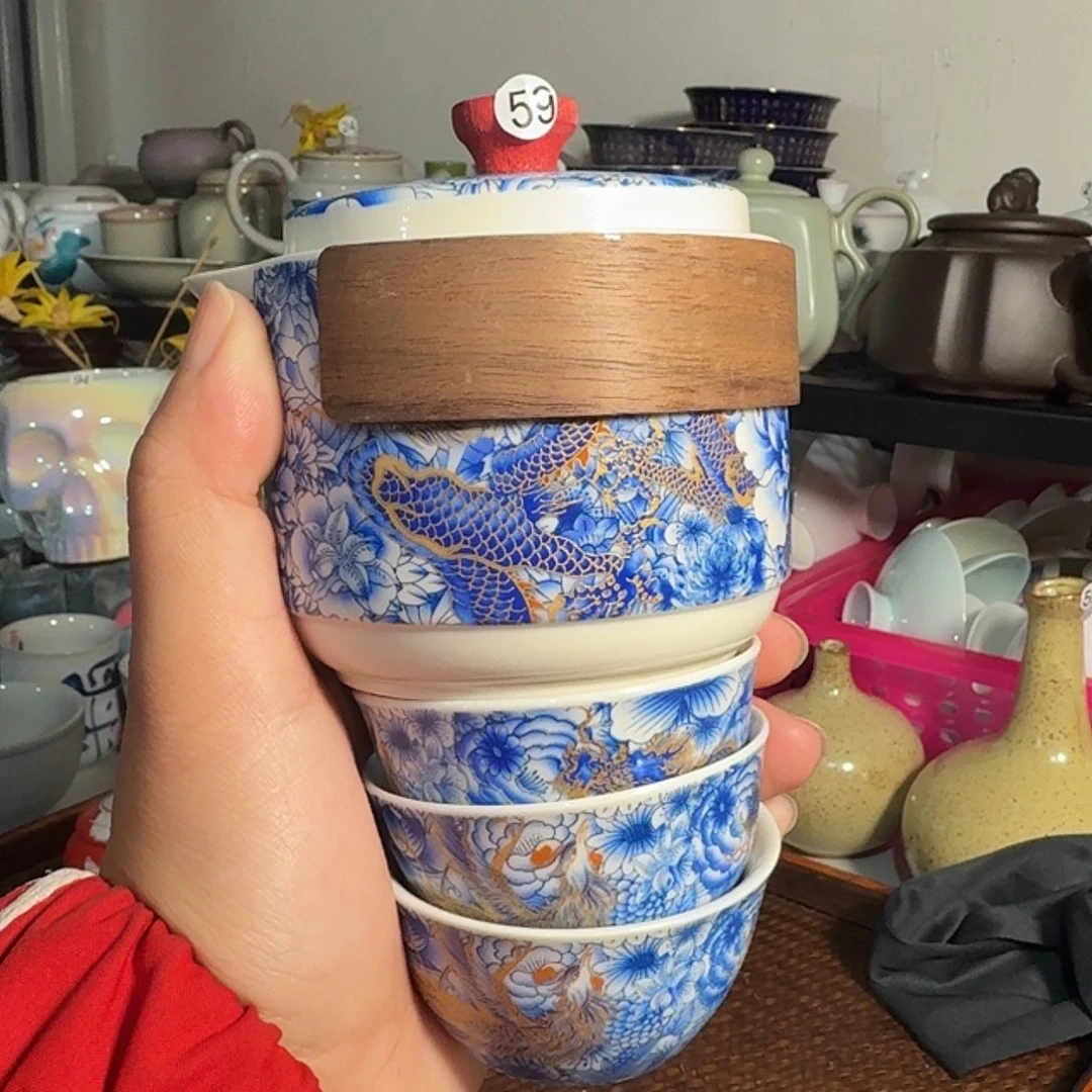 工厂福利青花龙凤快客59号