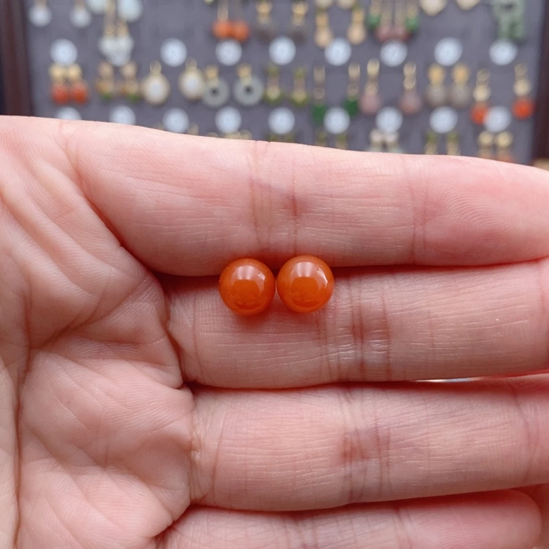 银S925镶嵌和田玉耳饰