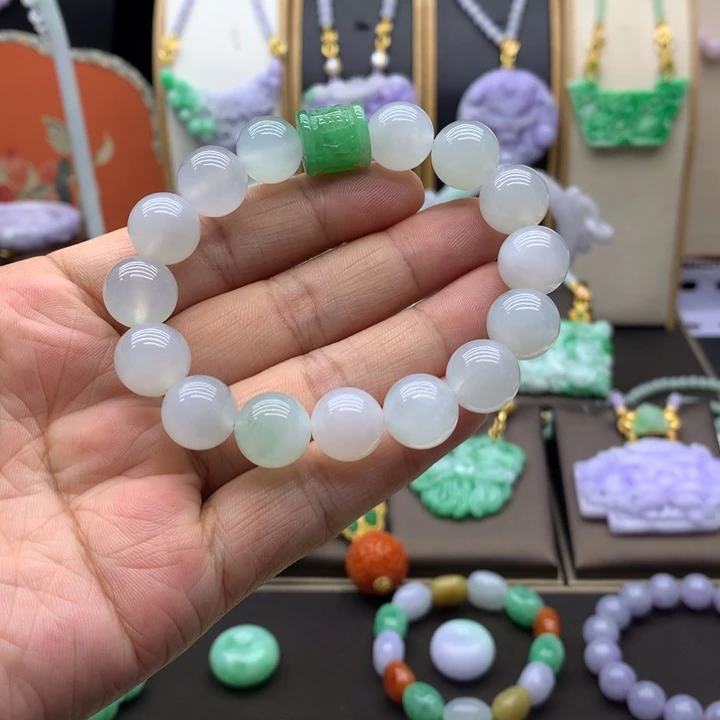 小***精翡翠未镶嵌手链翡翠手链